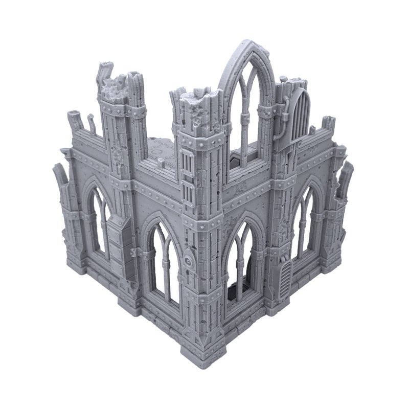 EnderToys Gothic Sci-Fi Ruins by Terrain4Print (Set C), 3D Printed Tabletop RPG Scenery and Wargame Terrain for 28mm Miniatures - Image 1